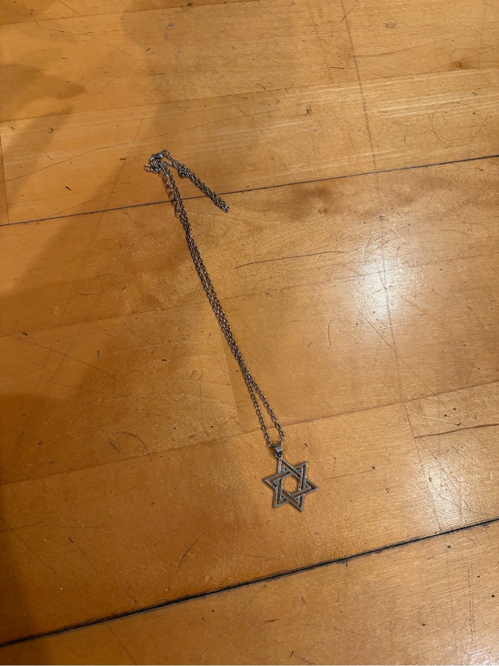 Silver Star of David Pendant Necklace - Silver
